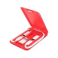 HKM-978771 Multi-Function 6-in-1 Portable Data Cable Business Card Holder with Fast Charging and Multiple Interfaces