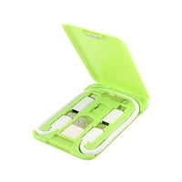 HKM-978771 Multi-Function 6-in-1 Portable Data Cable Business Card Holder with Fast Charging and Multiple Interfaces
