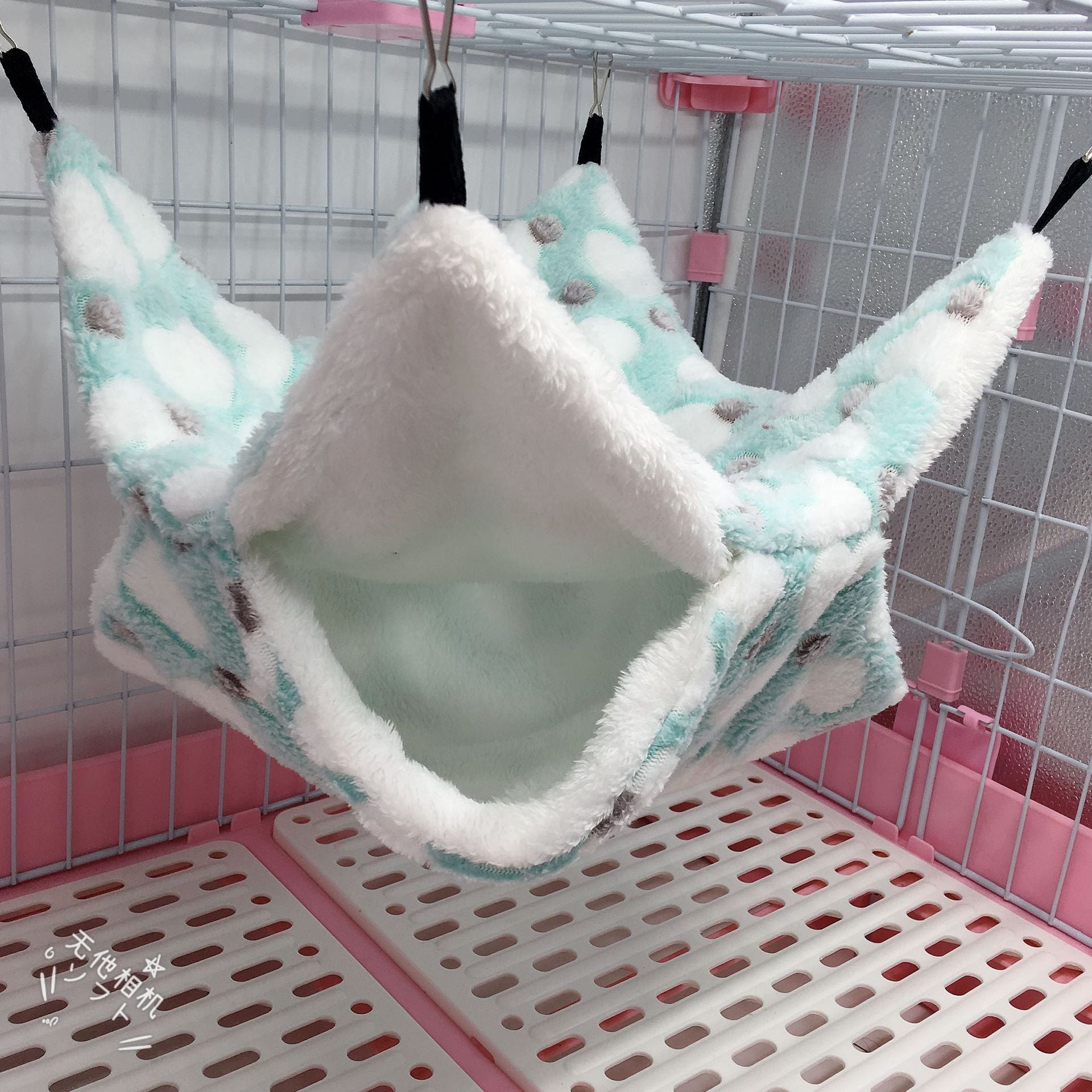 HKM-978899 Cozy Velvet Double Mezzanine Hammock for Small Pets and Squirrels