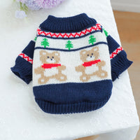 HKM-978963 Forest Bear Pattern Dog Sweater - Casual Pet Clothing in Multiple Sizes