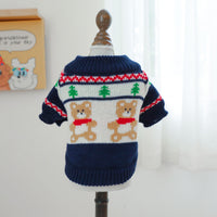 HKM-978963 Forest Bear Pattern Dog Sweater - Casual Pet Clothing in Multiple Sizes