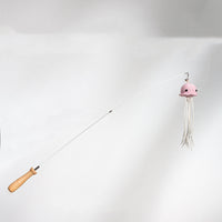 HKM-979027 Telescopic Cat Teaser Wand with Steel Wire and Bell for Engaging Playtime