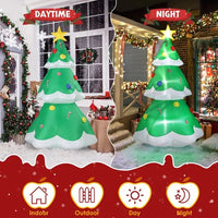 HKM-979155 6.9 FT Lighted Inflatable Christmas Tree Decoration with LED Lights for Yard and Garden Holiday Decor