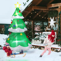HKM-979155 6.9 FT Lighted Inflatable Christmas Tree Decoration with LED Lights for Yard and Garden Holiday Decor