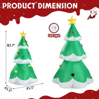 HKM-979155 6.9 FT Lighted Inflatable Christmas Tree Decoration with LED Lights for Yard and Garden Holiday Decor