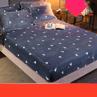 HKM-979219 Warm Coral Fleece Cartoon Bed Sheets – Non-slip, Various Sizes and Patterns Available