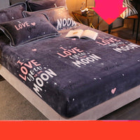HKM-979219 Warm Coral Fleece Cartoon Bed Sheets – Non-slip, Various Sizes and Patterns Available