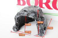 HKM-979347 Borozo Tortoise Cave Hideout - Resin Big Mouth Nest for Reptiles
