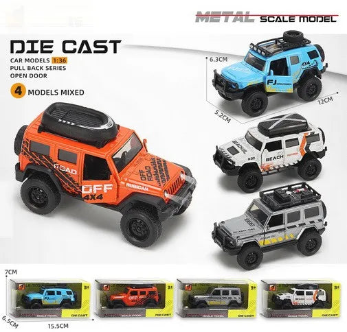 HKM-979347 Diecast 1:36 Scale Alloy Toy Car for Children Ages 2 and Up, Non-Battery Powered Vehicle