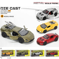 HKM-979347 Diecast 1:36 Scale Alloy Toy Car for Children Ages 2 and Up, Non-Battery Powered Vehicle