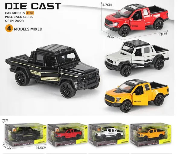 HKM-979347 Diecast 1:36 Scale Alloy Toy Car for Children Ages 2 and Up, Non-Battery Powered Vehicle