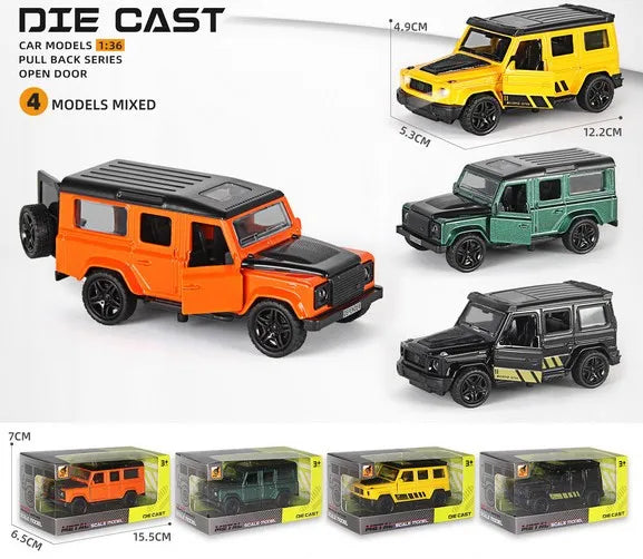 HKM-979347 Diecast 1:36 Scale Alloy Toy Car for Children Ages 2 and Up, Non-Battery Powered Vehicle
