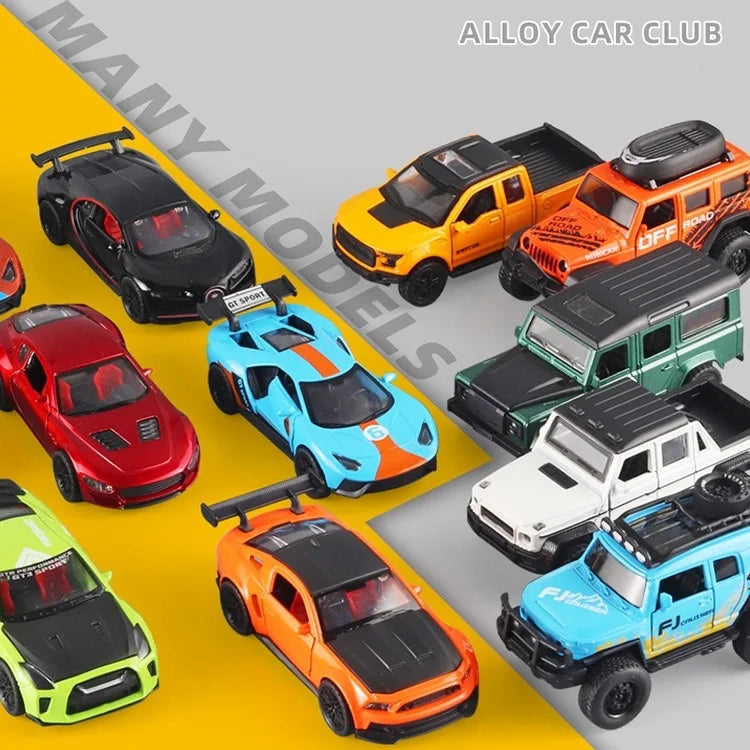 HKM-979347 Diecast 1:36 Scale Alloy Toy Car for Children Ages 2 and Up, Non-Battery Powered Vehicle