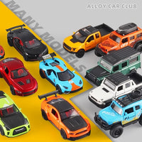 HKM-979347 Diecast 1:36 Scale Alloy Toy Car for Children Ages 2 and Up, Non-Battery Powered Vehicle