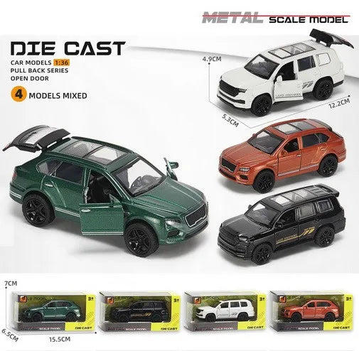 HKM-979347 Diecast 1:36 Scale Alloy Toy Car for Children Ages 2 and Up, Non-Battery Powered Vehicle
