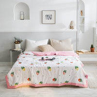 HKM-979539 Summer Printed Quilt for Air Conditioner - Soft Washed Cotton, Machine Washable, Low Temp Care