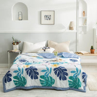 HKM-979539 Summer Printed Quilt for Air Conditioner - Soft Washed Cotton, Machine Washable, Low Temp Care