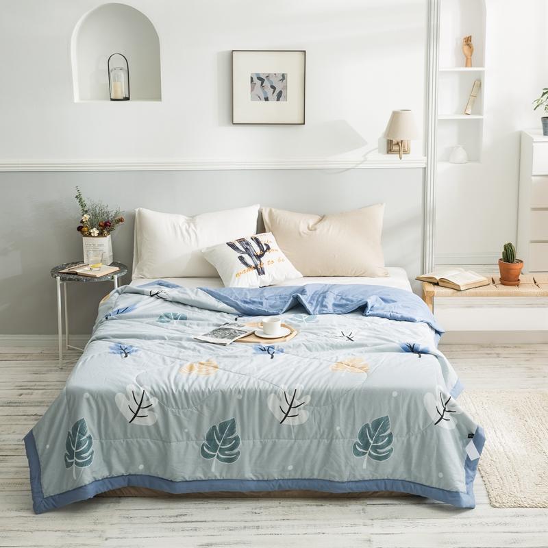 HKM-979539 Summer Printed Quilt for Air Conditioner - Soft Washed Cotton, Machine Washable, Low Temp Care