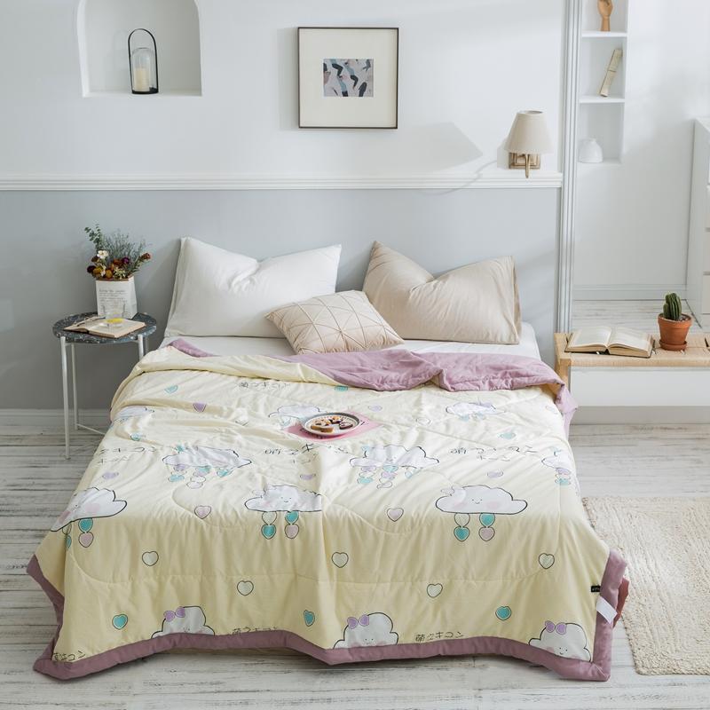 HKM-979539 Summer Printed Quilt for Air Conditioner - Soft Washed Cotton, Machine Washable, Low Temp Care