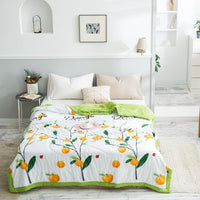 HKM-979539 Summer Printed Quilt for Air Conditioner - Soft Washed Cotton, Machine Washable, Low Temp Care
