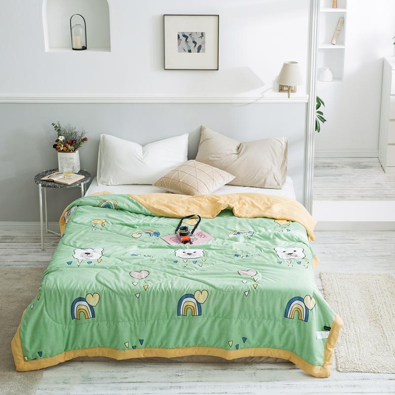 HKM-979539 Summer Printed Quilt for Air Conditioner - Soft Washed Cotton, Machine Washable, Low Temp Care