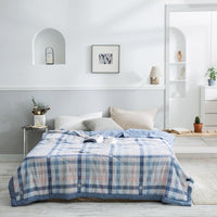 HKM-979539 Summer Printed Quilt for Air Conditioner - Soft Washed Cotton, Machine Washable, Low Temp Care