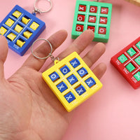 HKM-979539 Tic-Tac-Toe Keychain for Mini Backpacks - Durable Plastic Keyholder for Kids