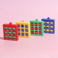 HKM-979539 Tic-Tac-Toe Keychain for Mini Backpacks - Durable Plastic Keyholder for Kids