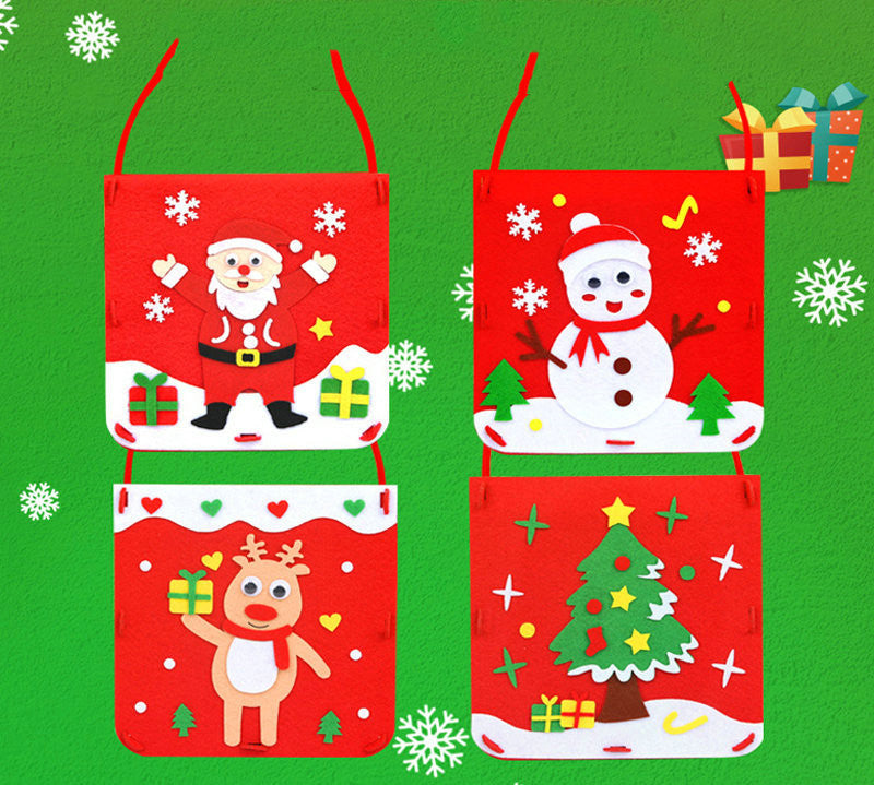HKM-979667 Creative Handmade Christmas Gift Bag Material Package for Children – Assorted Candy Bags and Handbags