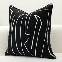 HKM-979923 Nordic Style Striped Cotton and Hemp Pillow Cushion in Multiple Sizes