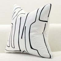 HKM-979923 Nordic Style Striped Cotton and Hemp Pillow Cushion in Multiple Sizes