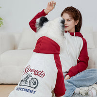 HKM-980115 Cozy Cotton Dog Hoody for Autumn and Winter in Wine Red, Multiple Sizes Available