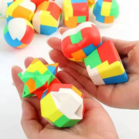 HKM-980115 Luban Lock Puzzle Toy - 12 Styles Unlock Ball for IQ Development and Keychain Decoration