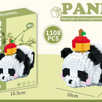 HKM-980179 Cute Mini Panda Building Blocks DIY Model Plastic Toy for Kids