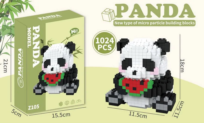 Cute Mini Panda Building Blocks DIY Model Plastic Toy for Kids
