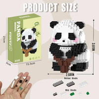 HKM-980179 Cute Mini Panda Building Blocks DIY Model Plastic Toy for Kids