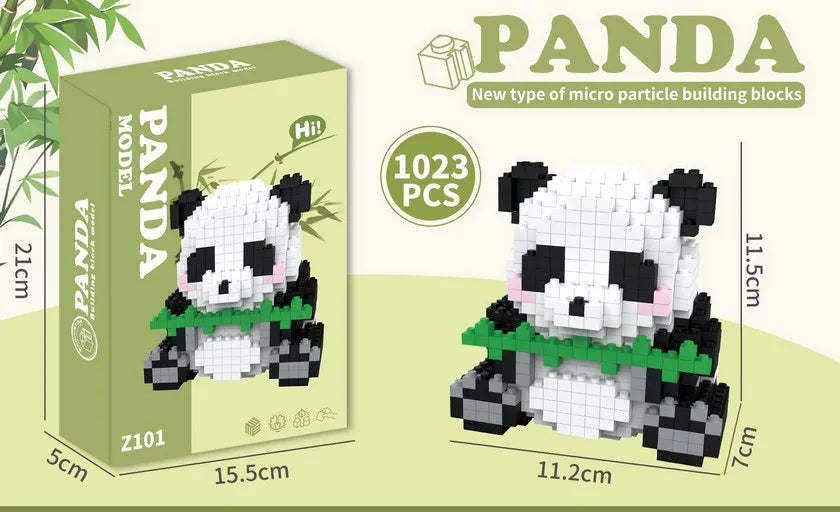Cute Mini Panda Building Blocks DIY Model Plastic Toy for Kids