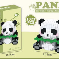 HKM-980179 Cute Mini Panda Building Blocks DIY Model Plastic Toy for Kids