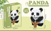 HKM-980179 Cute Mini Panda Building Blocks DIY Model Plastic Toy for Kids