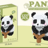 HKM-980179 Cute Mini Panda Building Blocks DIY Model Plastic Toy for Kids