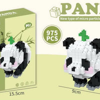 HKM-980179 Cute Mini Panda Building Blocks DIY Model Plastic Toy for Kids