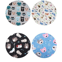 HKM-980307 Double-Sided Pet Mat for Small Dogs - Soft Plant Vine Woven Fabric with Kitten Pattern - Available in Multiple Sizes