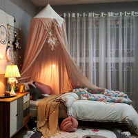 HKM-980371 Dome Hanging Mosquito Net with Single Door for Cribs - 100% Polyester Material