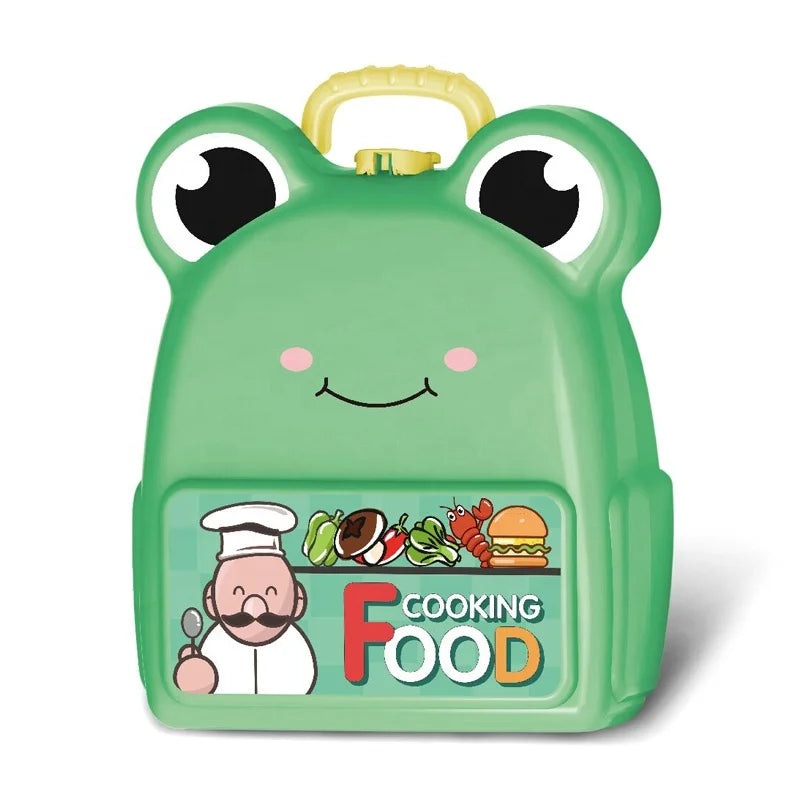 KTX-980371 Pretend Play Kitchen Toy Set with Backpack for Ages 3+