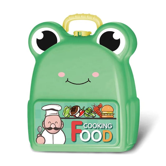 KTX-980371 Pretend Play Kitchen Toy Set with Backpack for Ages 3+