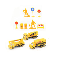 HKM-980499 1/64 Scale Diecast Metal Fire Truck Model Toy for Kids - Emergency Vehicle with Free Wheel Design