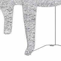 HKM-980499 LED Reindeer and Sleigh Outdoor Christmas Decoration with 60 Silver Lights, Energy-Efficient and Indoor/Outdoor Use