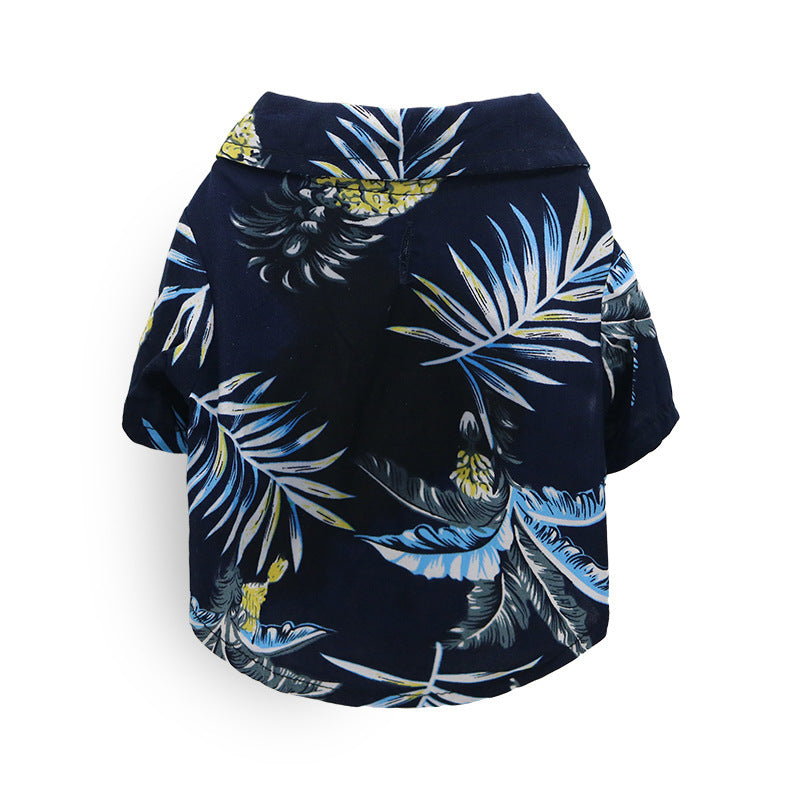 HKM-980563 Hawaiian Style Pet Shirt for Cats and Dogs - Comfortable Polyester Fabric, Sizes XS to XL