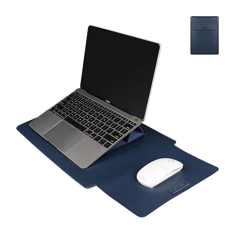 HKM-980563 Waterproof PU Leather Notebook Liner Bag - Casual & Business Protective Holster for 13.3-15.4 Inch Laptops
