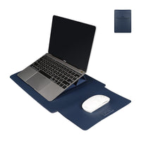HKM-980563 Waterproof PU Leather Notebook Liner Bag - Casual & Business Protective Holster for 13.3-15.4 Inch Laptops